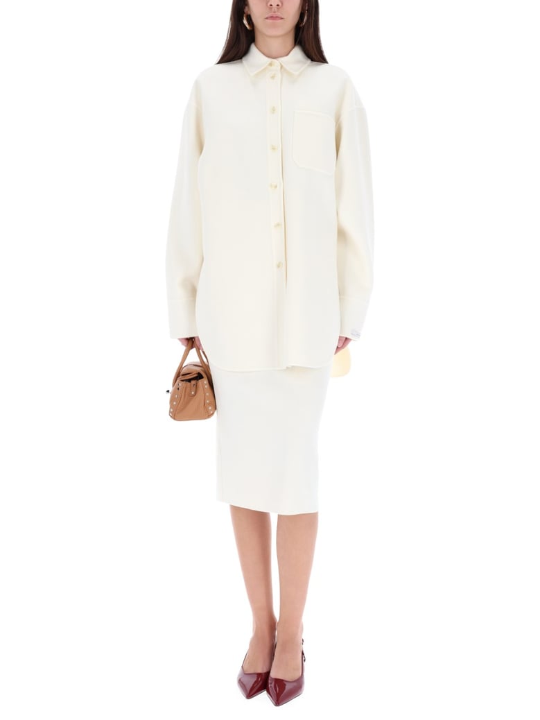 oversize shirt in white by Selfnex