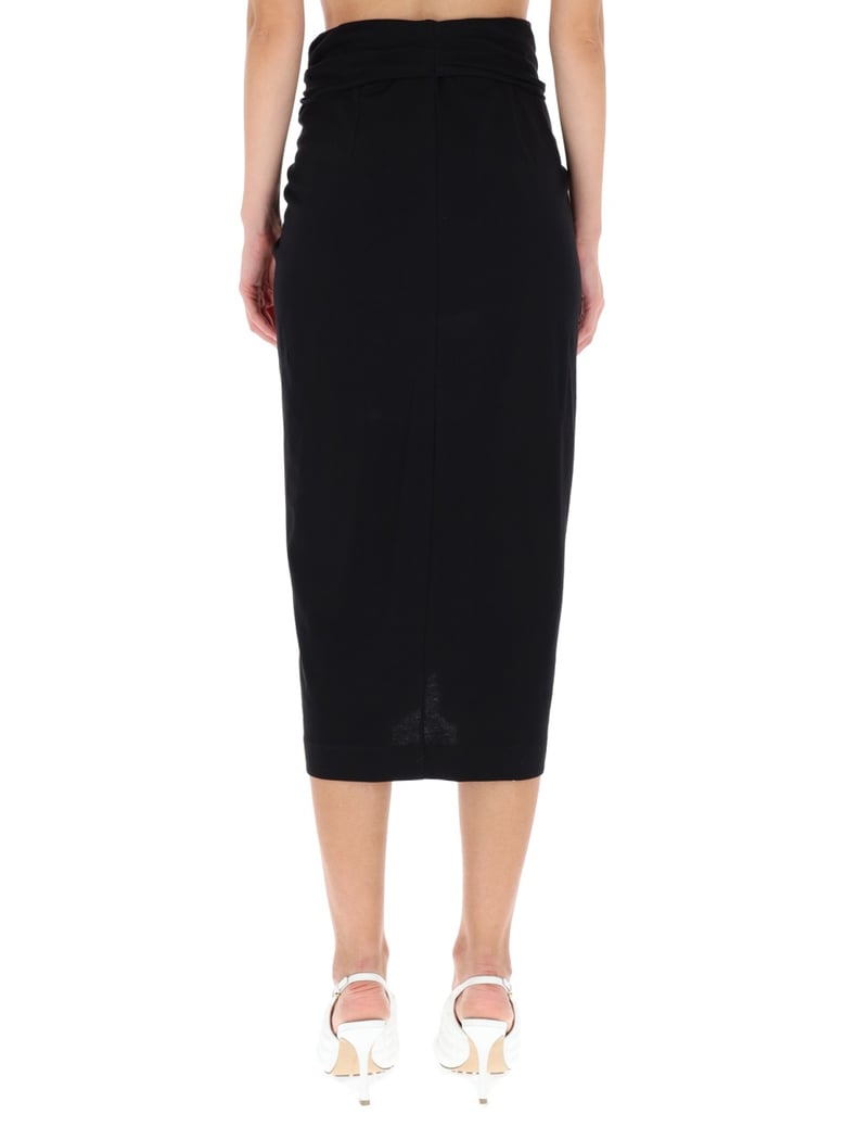 draped 'herchive' skirt by Selfnex