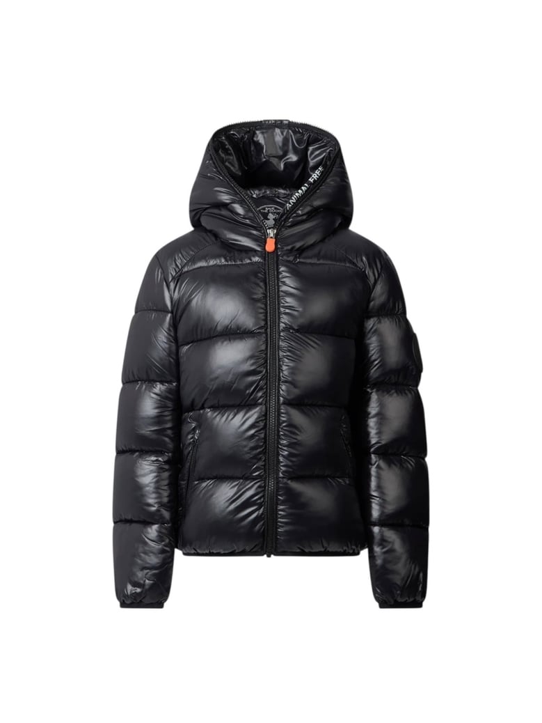 hooded nylon jacket black by Selfnex