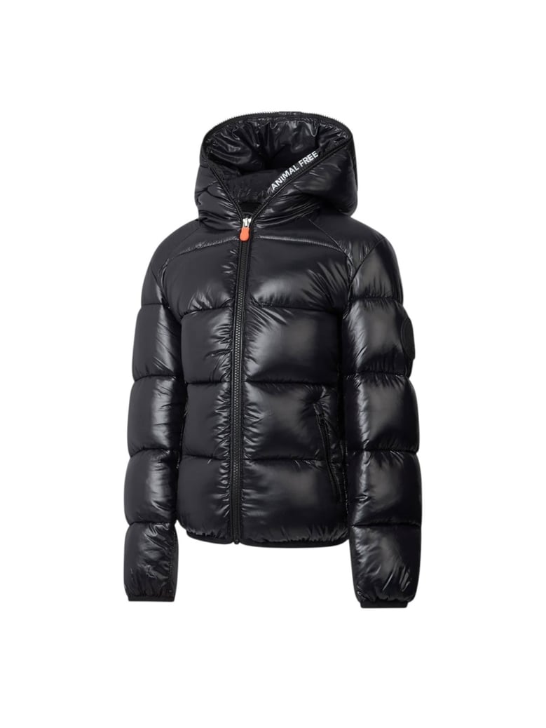 hooded nylon jacket black by Selfnex