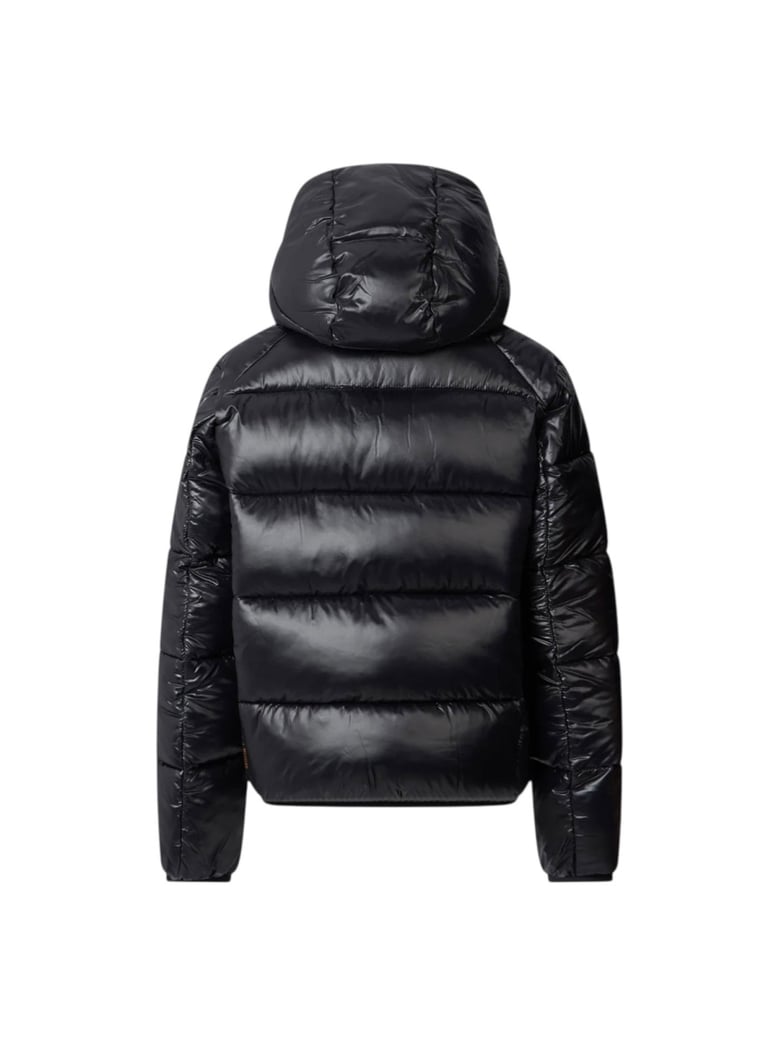hooded nylon jacket black by Selfnex