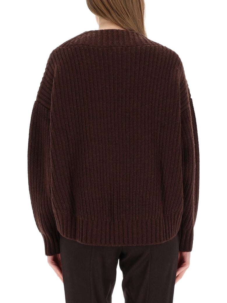 brown knit sweater by Selfnex