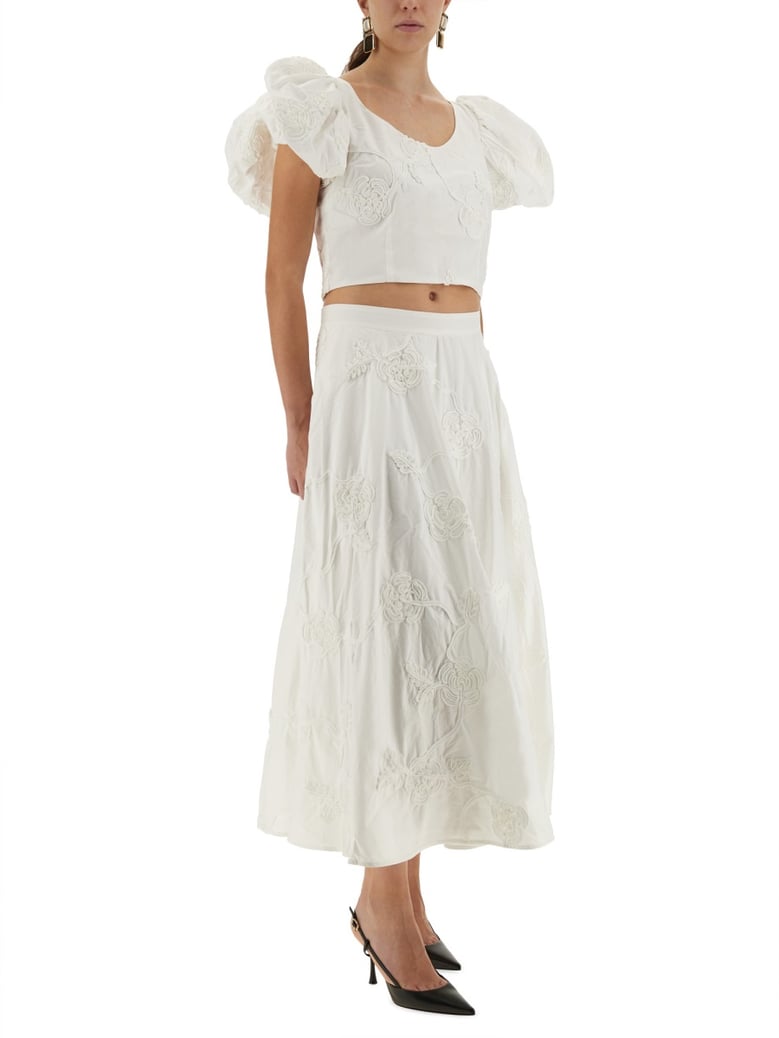 cotton top with puff sleeves by Selfnex