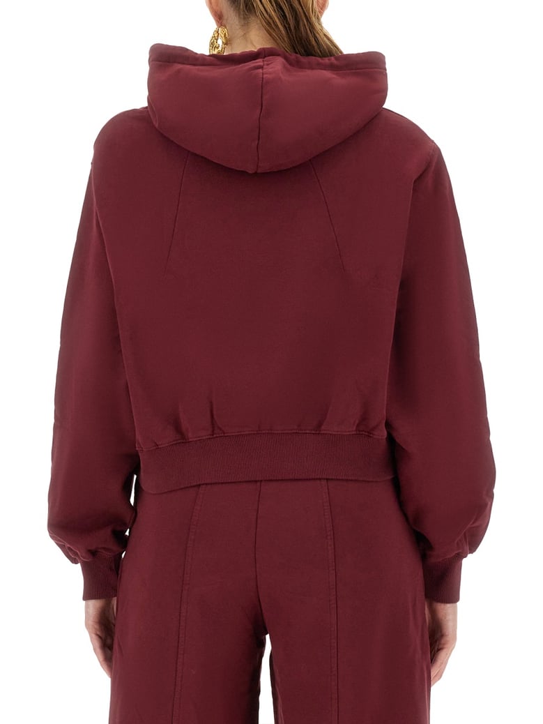 cropped terry back hoodie by Selfnex