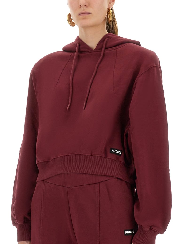 cropped terry back hoodie by Selfnex