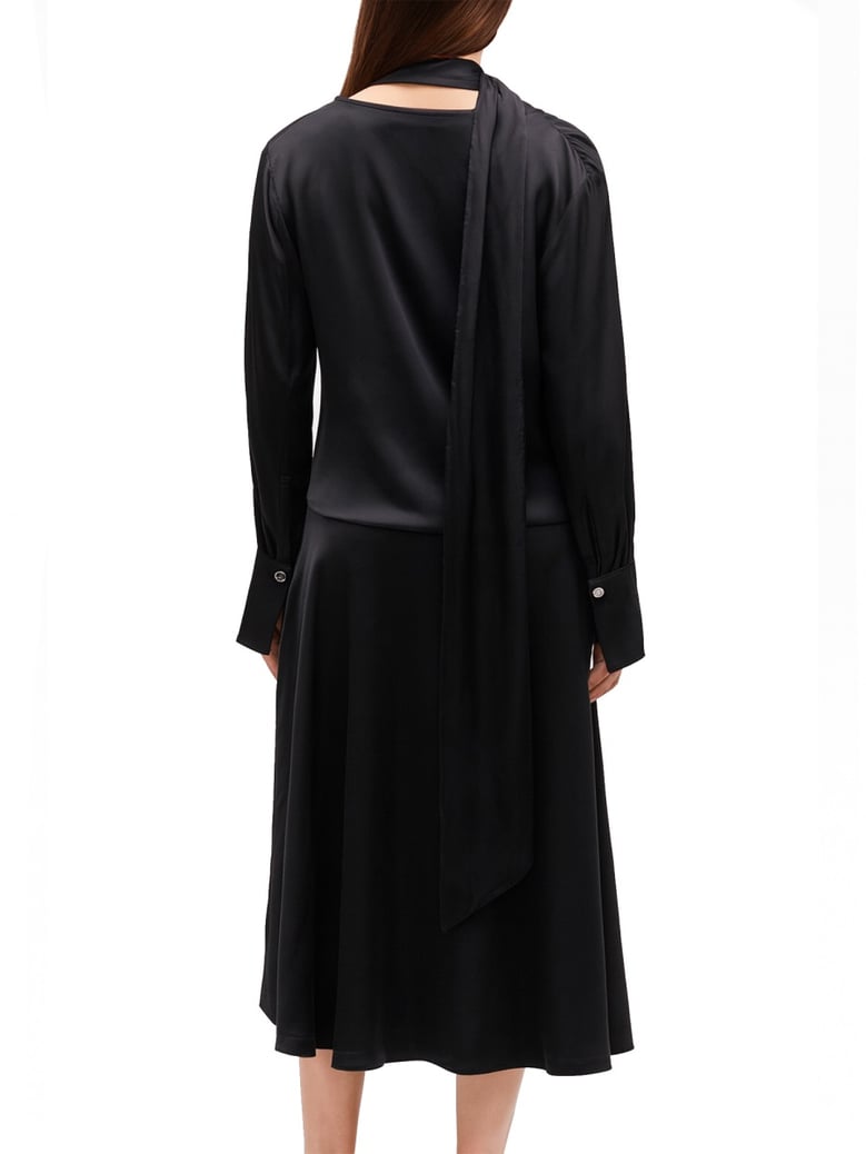 midi dress with scarf by Selfnex