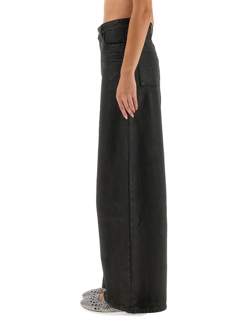 super flare denim pants by Selfnex