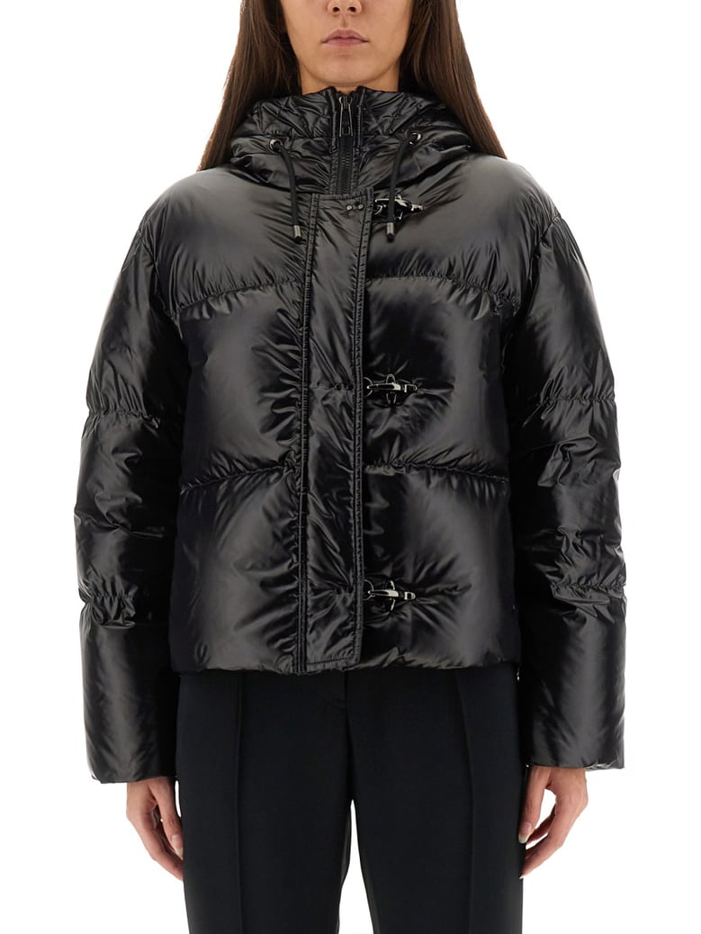 down jacket with hood by Selfnex