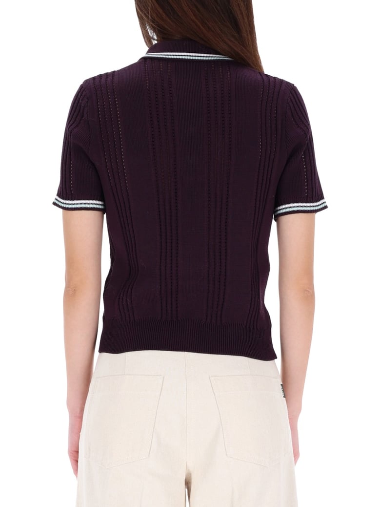 cotton knit polo shirt by Selfnex