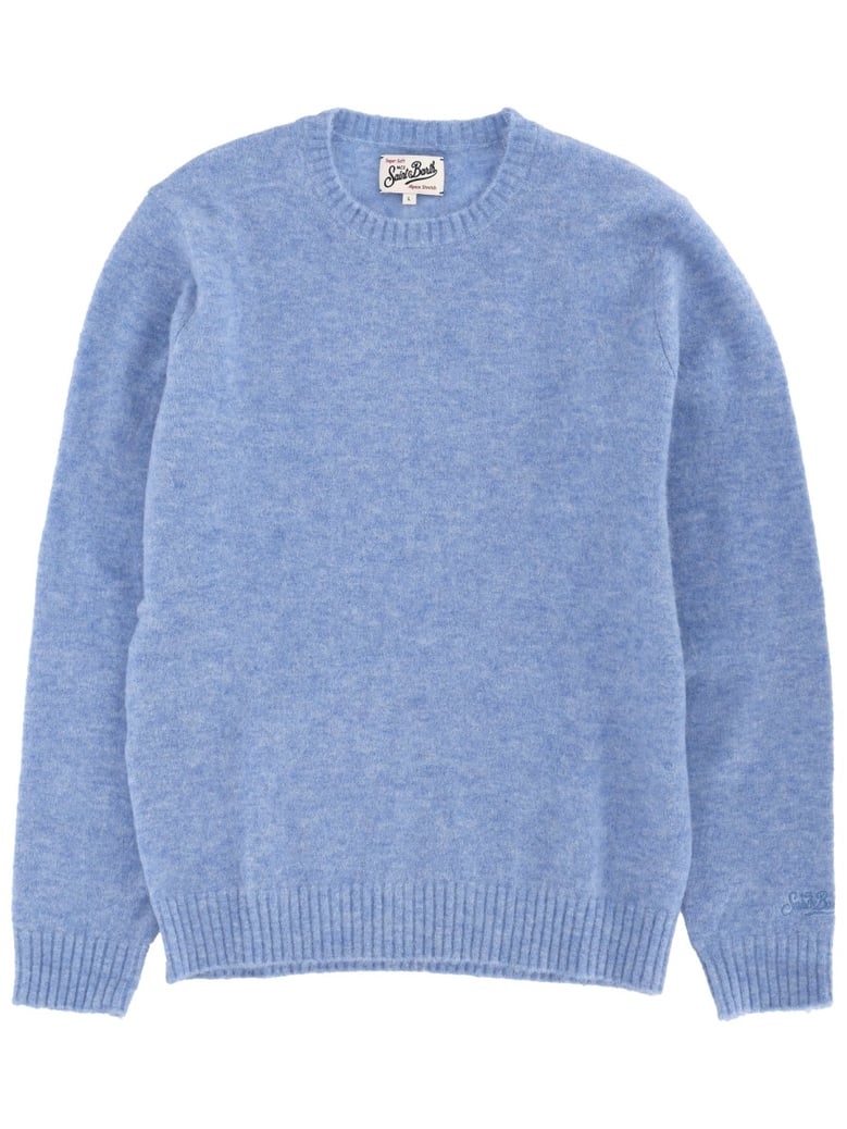 wool sweater in azure by Selfnex