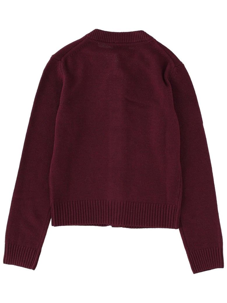 cardigan with logo in bordeaux by Selfnex