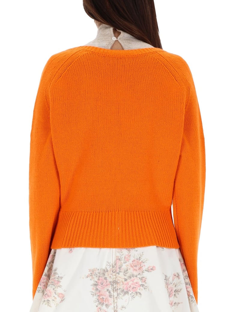 cashmere sweater in orange by Selfnex