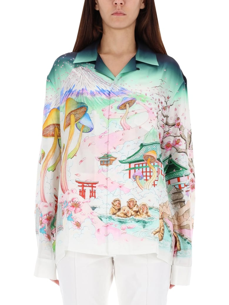 flower print shirt by Selfnex