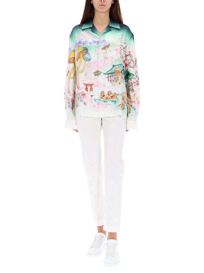 flower print shirt by Selfnex