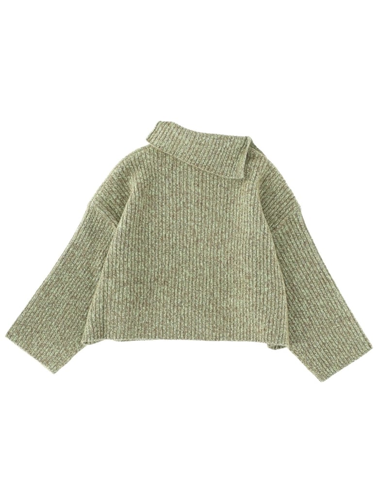 sweater with side button closure by Selfnex