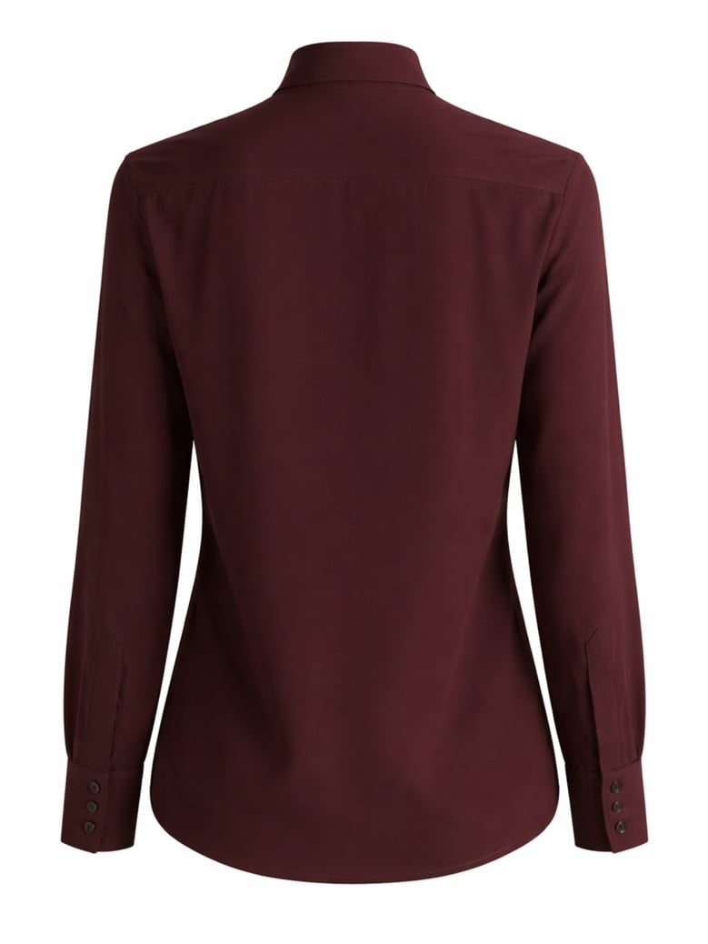 silk shirt in bordeaux by Selfnex