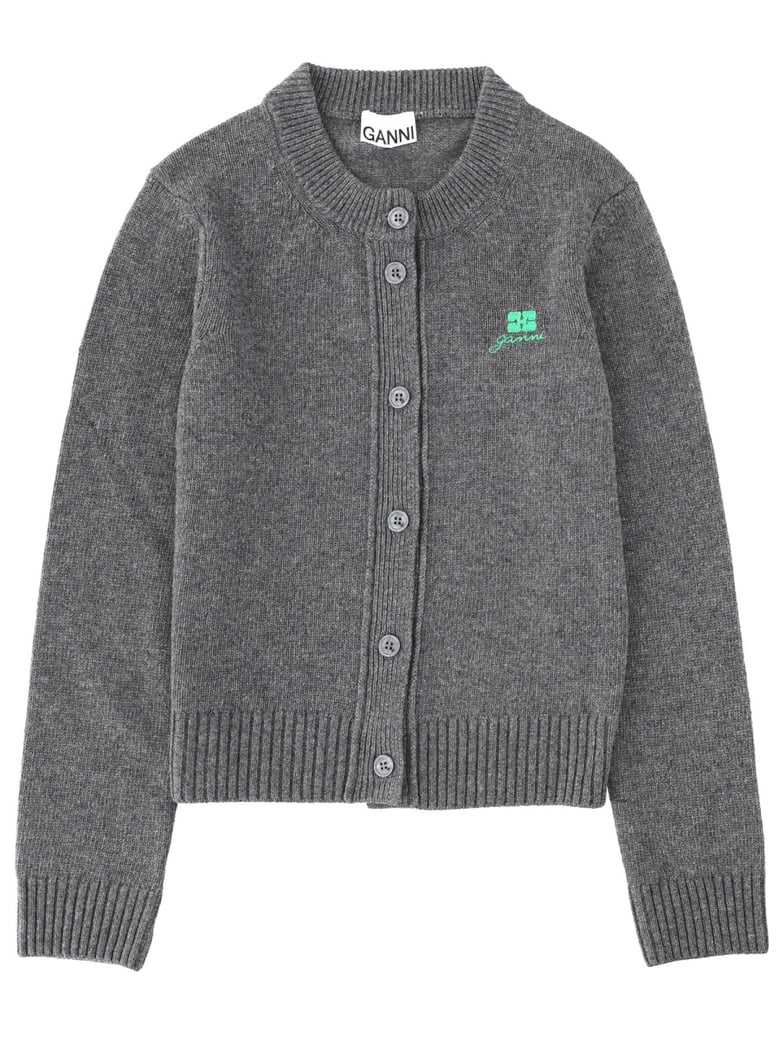 cardigan with logo in grey by Selfnex