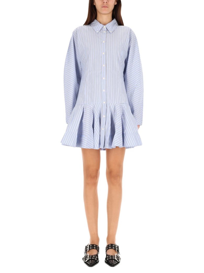 striped chemisier dress by Selfnex