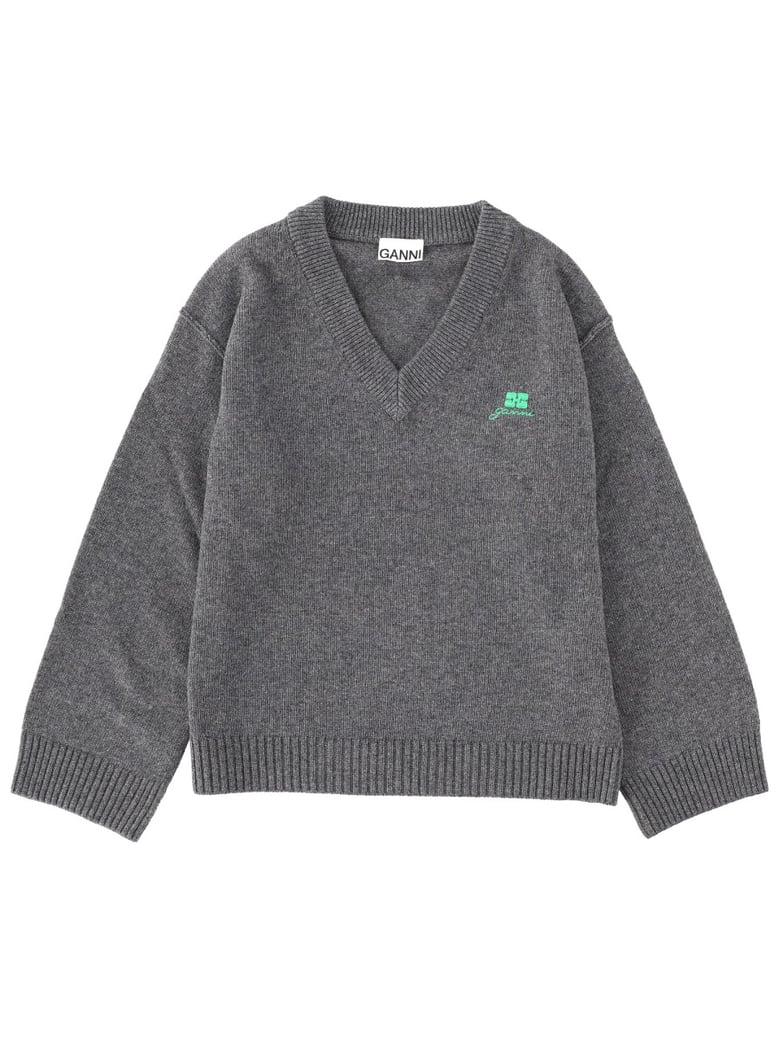 logo sweater in grey by Selfnex