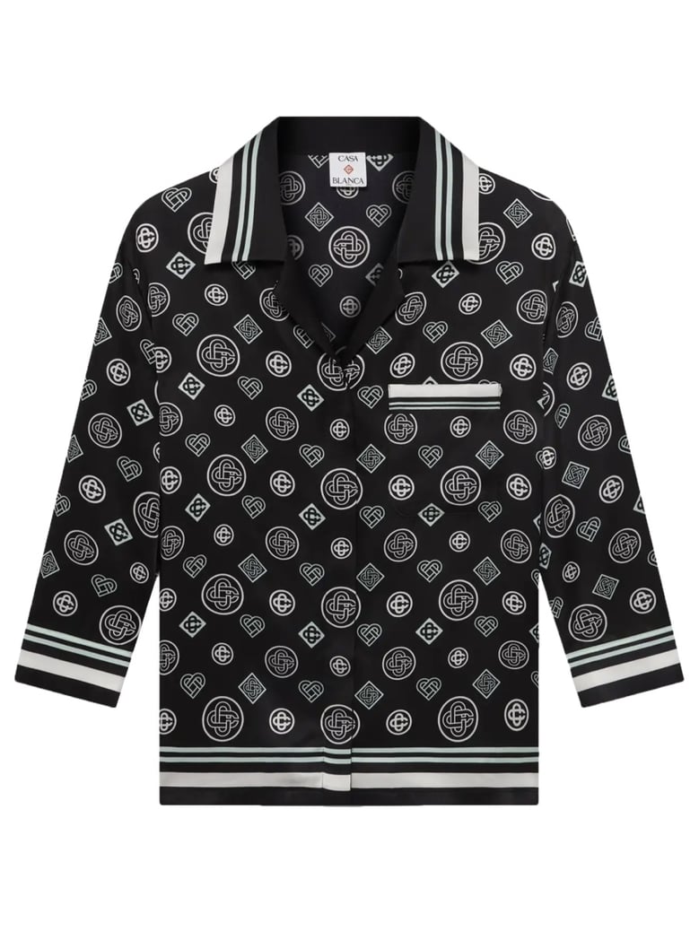 monogram pajama shirt by Selfnex