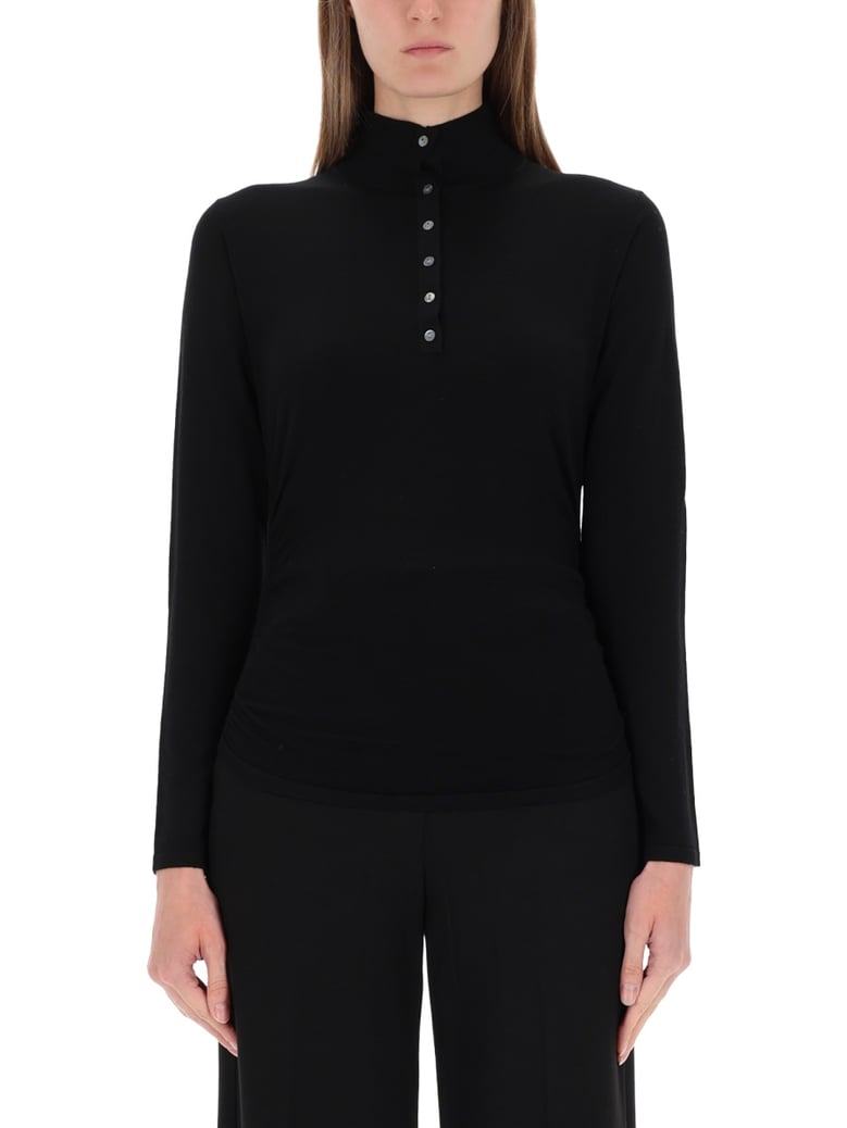 wool henley jersey by Selfnex