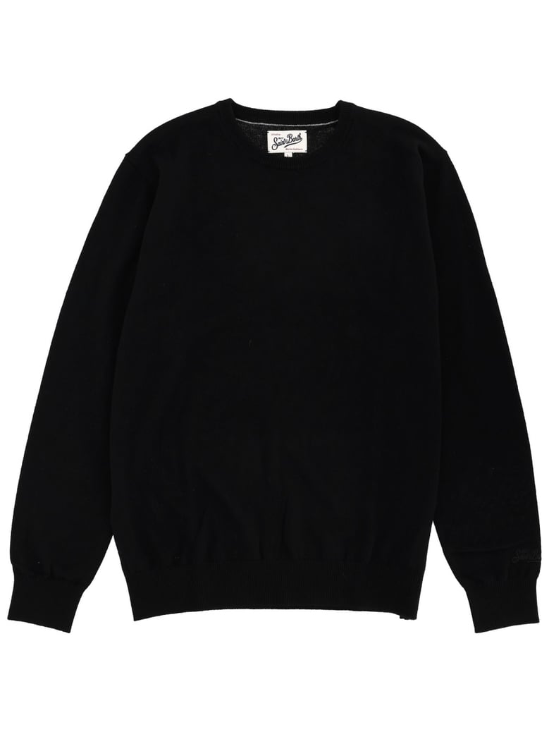 wool sweater in black by Selfnex