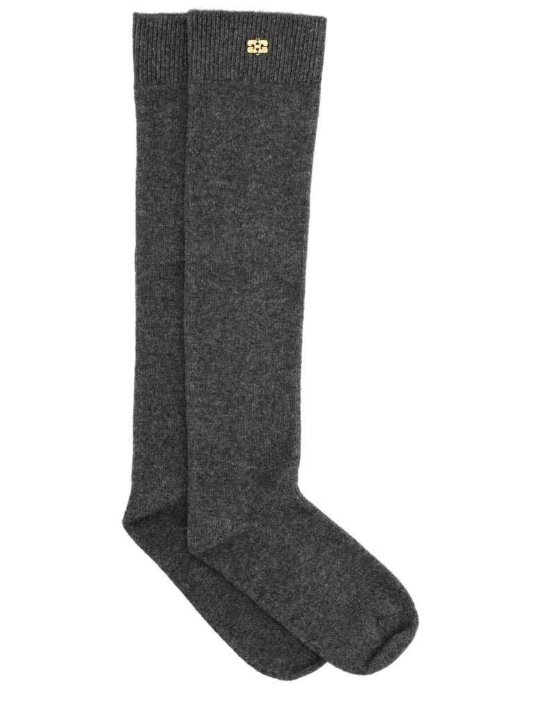 wool socks in charcoal by Selfnex