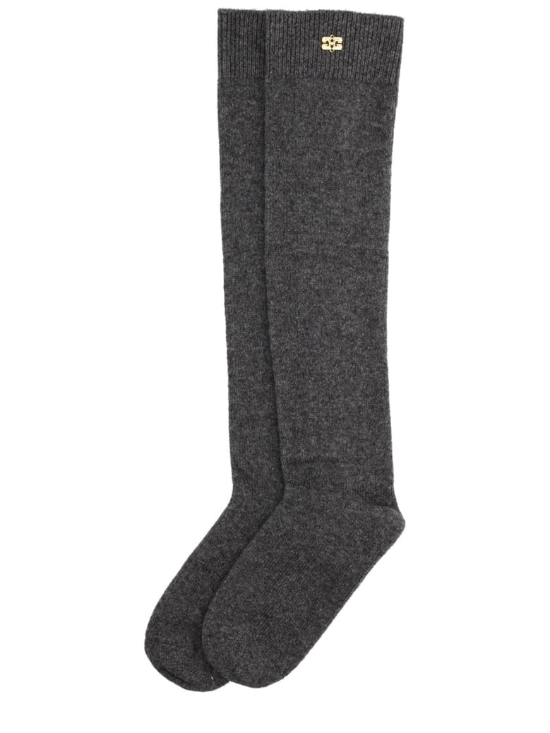 wool socks in charcoal by Selfnex
