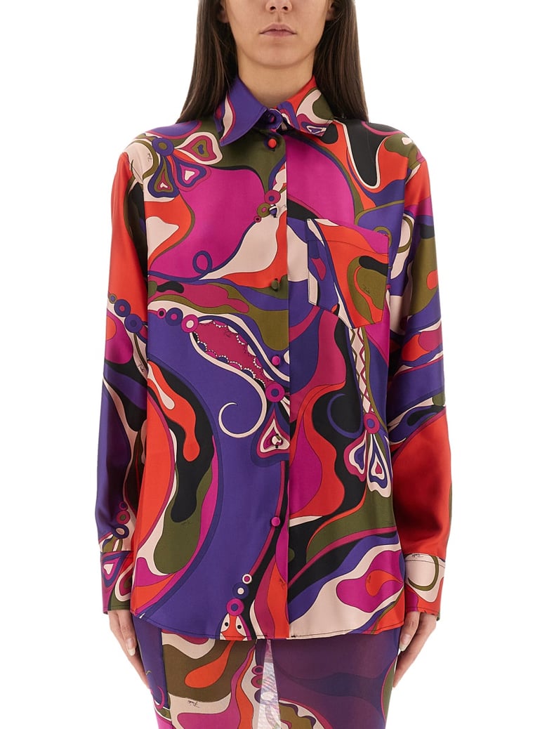 orchid print shirt by Selfnex