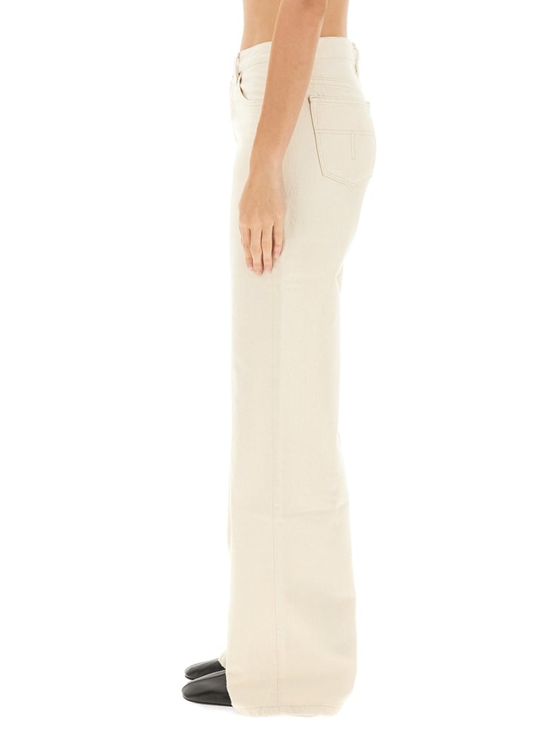 palazzo pants in blue cotton by Selfnex