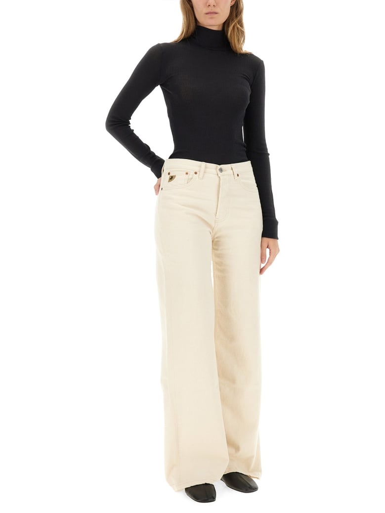 palazzo pants in blue cotton by Selfnex