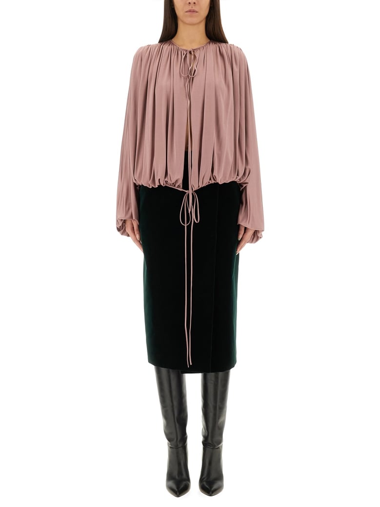 fluid knit blouse by Selfnex