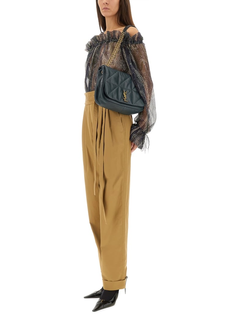 lurex silk creponne top by Selfnex