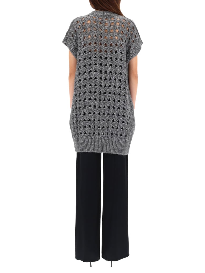 vest with perforated workmanship by Selfnex