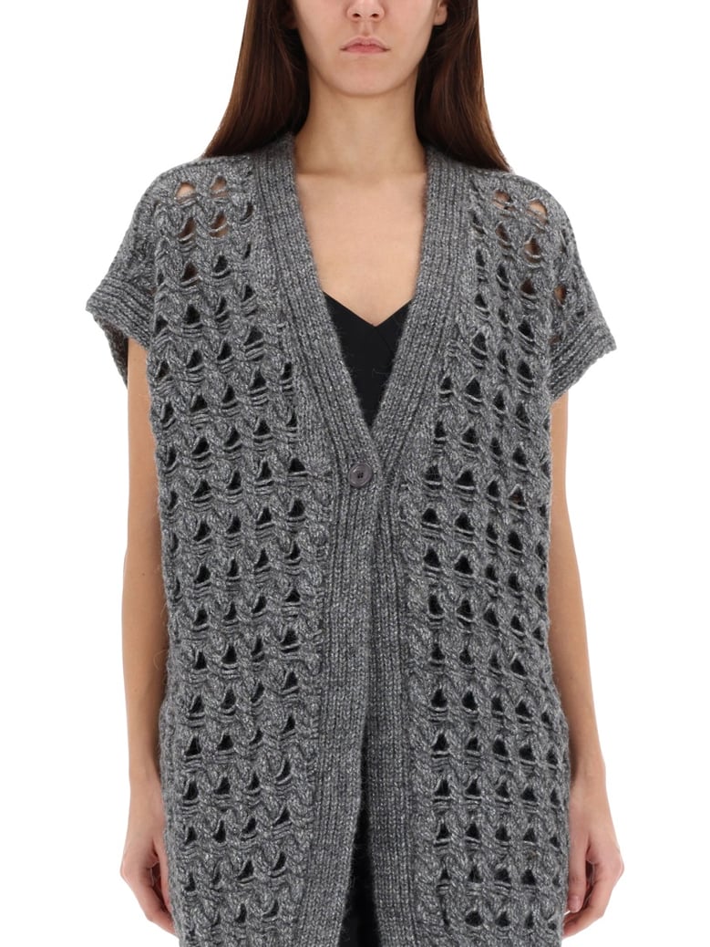 vest with perforated workmanship by Selfnex