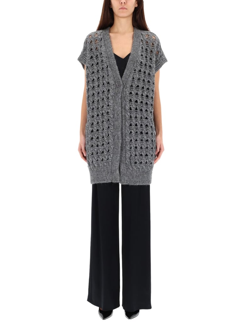 vest with perforated workmanship by Selfnex