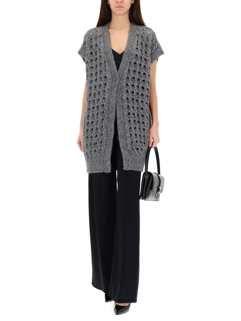 vest with perforated workmanship by Selfnex