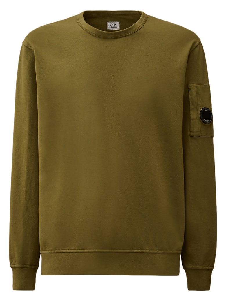 sweatshirt with logo patch green by Selfnex