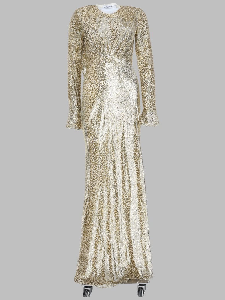 maxi dress metallic gold by Selfnex