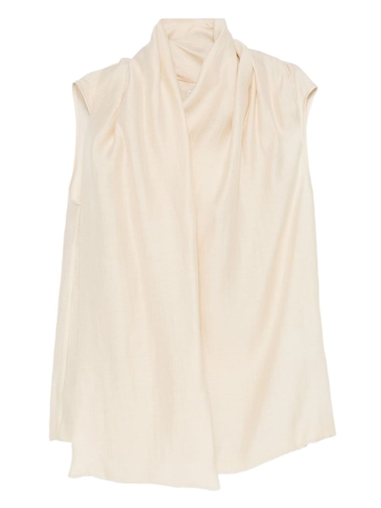blouse with scarf, powder by Selfnex