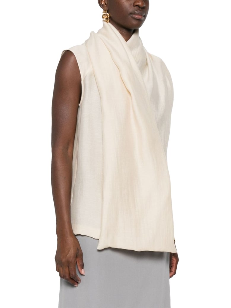 blouse with scarf, powder by Selfnex