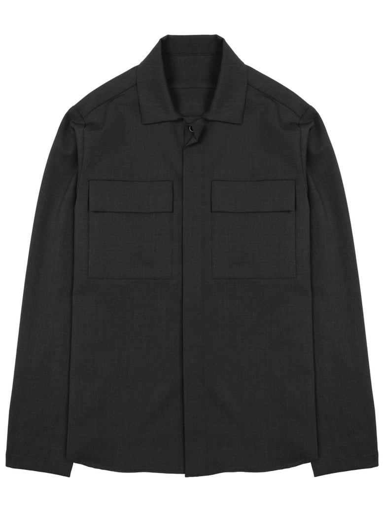wool jacket freud charcoal by Selfnex