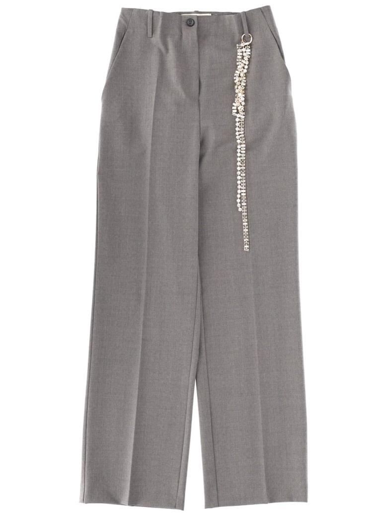 tailored straight leg pants by Selfnex