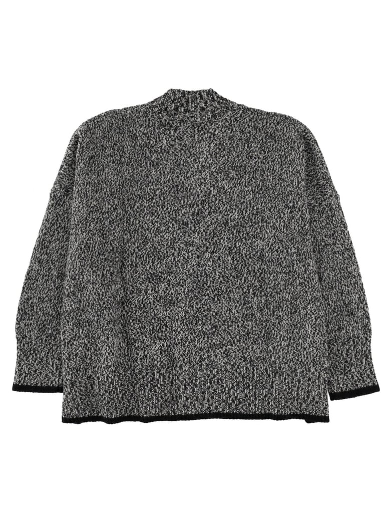 multi-colour cardigan with mouliné workmanship by Selfnex