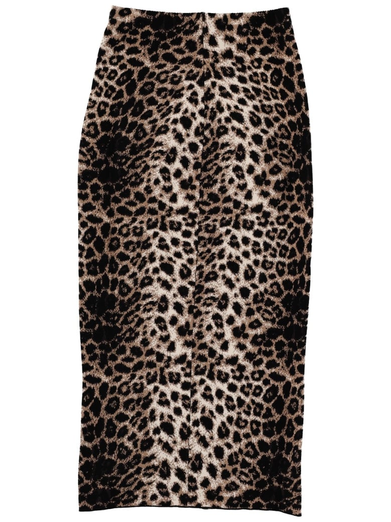 jacquard midi skirt in animalier by Selfnex