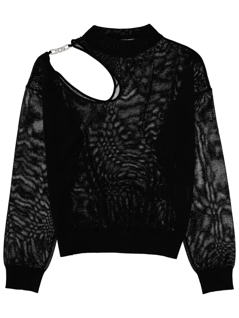 jersey cut-out top by Selfnex