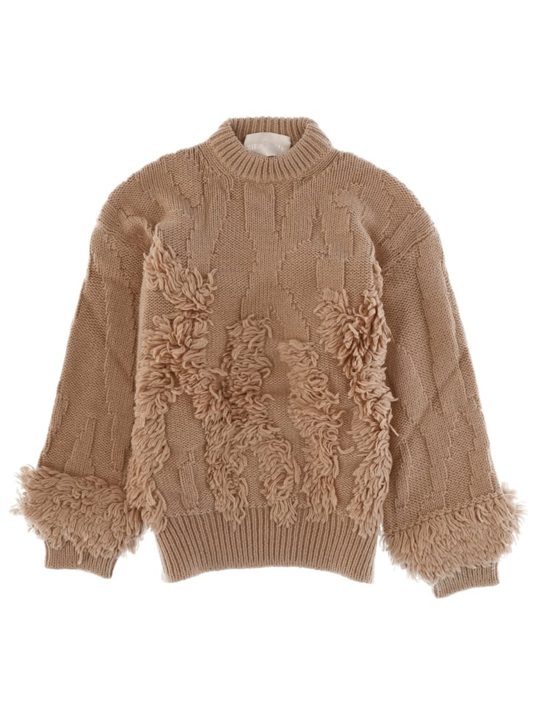 wool blend sweater with wide fit by Selfnex