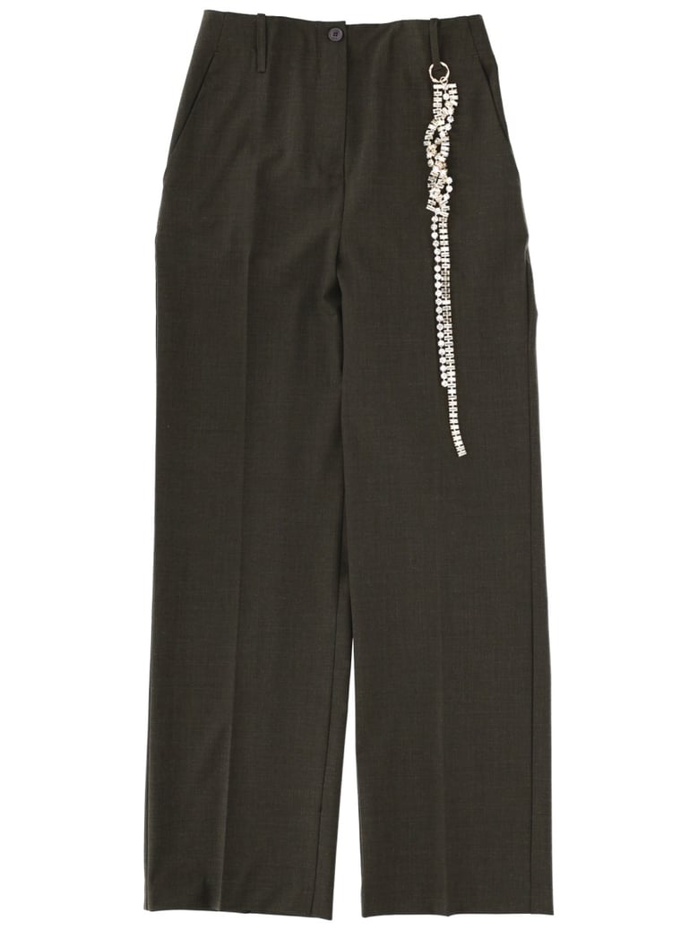 tailored pants in green by Selfnex