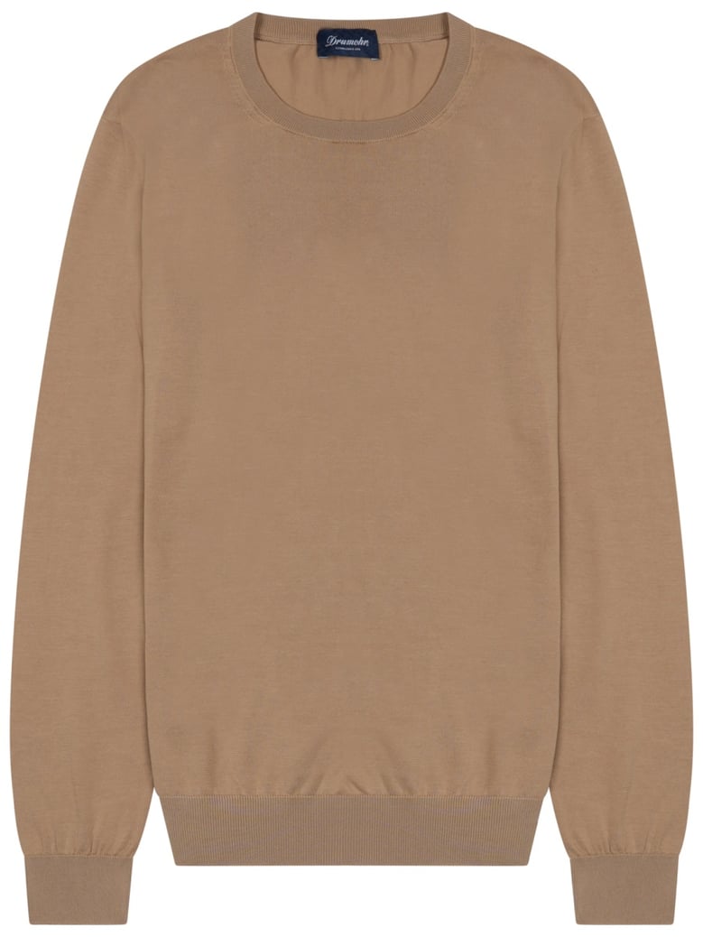 cotton sweatshirt in beige by Selfnex
