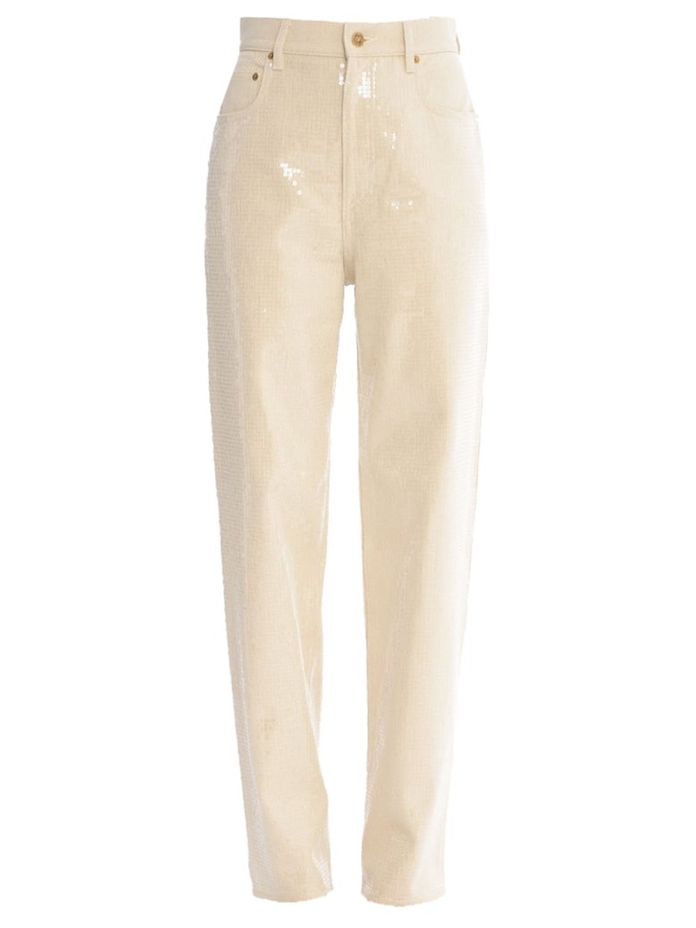 pants kim ivory sequins by Selfnex